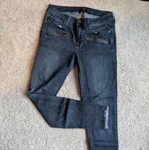 Just Black straight ankle cut dark blue jeans